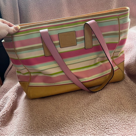 Coach Striped Tote Diaper Bag - Picture 15 of 15